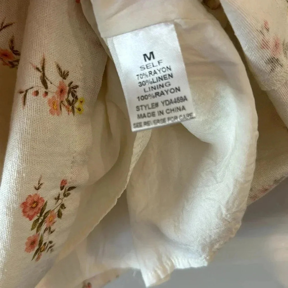 Victoria + Sophie Floral Linen Mini Dress - M - Picture 6 of 6